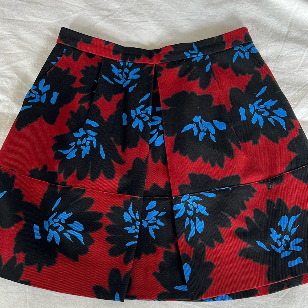 JCrew “Firework floral” A line mini skirt